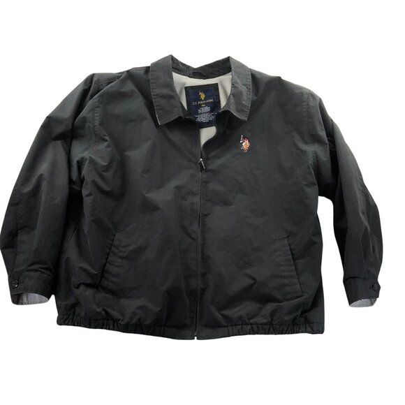 Lot of Two U.S. Polo Assn. Men's 2XL Reversible Jackets Beige & Black Full Zip - Picture 4 of 16